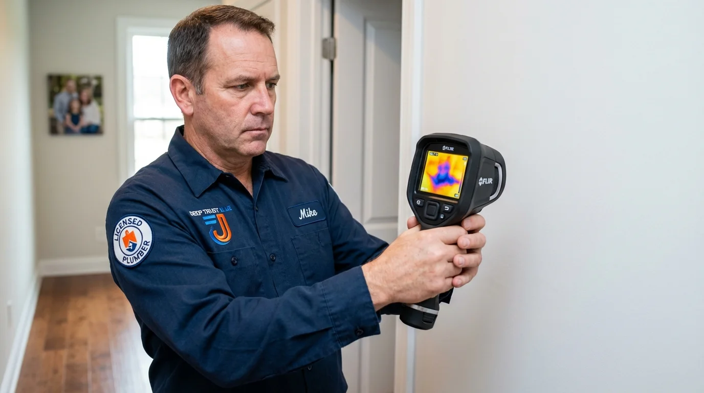 Thermal imaging leak detection by Johns Plumbing LLC in Olivet